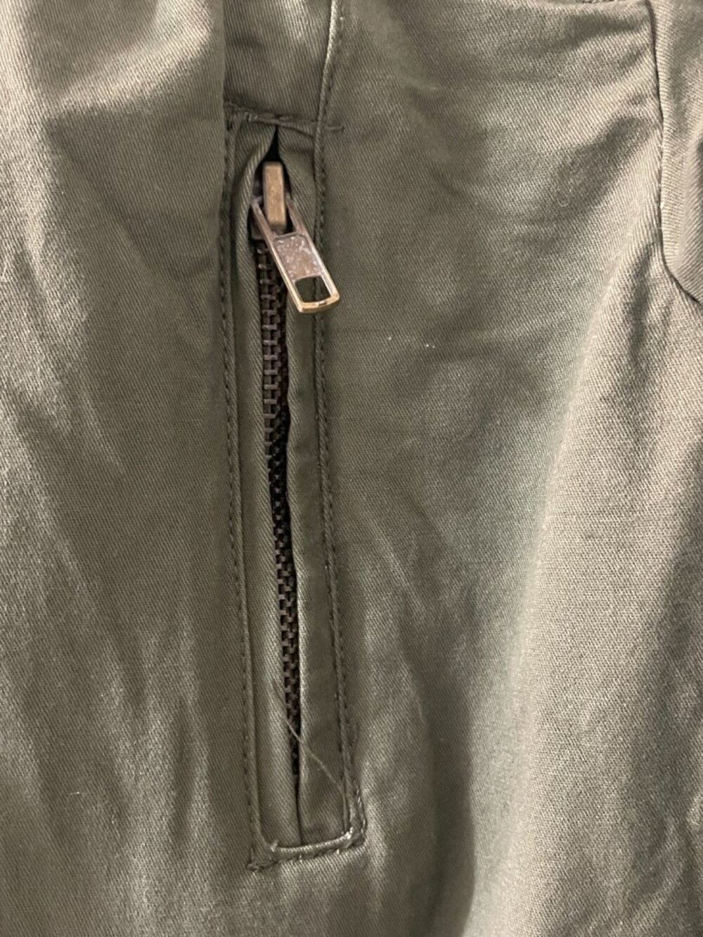 Ambiance Hooded Utility Jacket, Size Small Olive Green Drawstring Waist - Picture 7 of 10